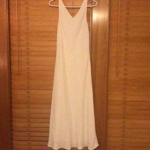 Cream formal dress with pear beading